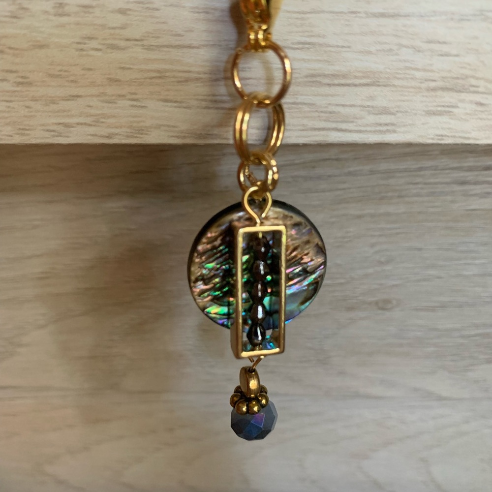Handmade keychains/charm accessories with beach glass and shells